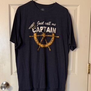 Nautical Navy Blue Captain T-Shirt